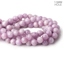 12mm Kunzite plain round beads 16 inch 34 pieces 1.5mm Large Hole AAA (ONLINE ORDER ONLY)