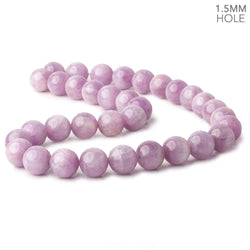 12mm Kunzite plain round beads 16 inch 34 pieces 1.5mm Large Hole AAA (ONLINE ORDER ONLY)