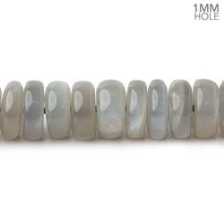 10mm Grey Moonstone plain heishi beads 16 inch 89 pieces 1mm hole AA (ONLINE ORDER ONLY)