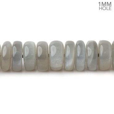 10mm Grey Moonstone plain heishi beads 16 inch 89 pieces 1mm hole AA (ONLINE ORDER ONLY)