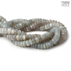 10mm Grey Moonstone plain heishi beads 16 inch 89 pieces 1mm hole AA (ONLINE ORDER ONLY)