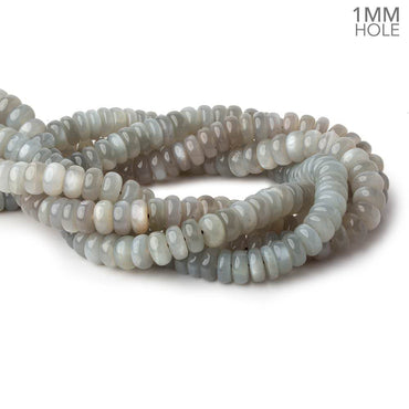 10mm Grey Moonstone plain heishi beads 16 inch 89 pieces 1mm hole AA (ONLINE ORDER ONLY)
