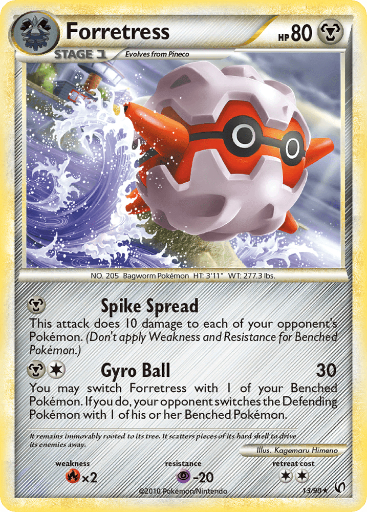 Forretress (13/90) [HeartGold & SoulSilver: Undaunted] (Online Only)