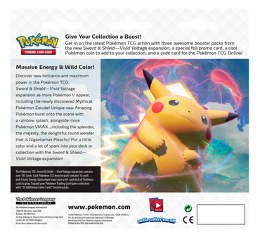 Sword & Shield: Vivid Voltage - 3-Pack Blister (Vaporeon) (ONLINE ORDER ONLY)