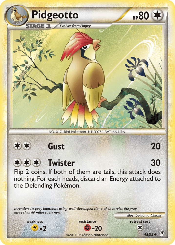 Pidgeotto (48/95) [HeartGold & SoulSilver: Call of Legends] (Online Only)
