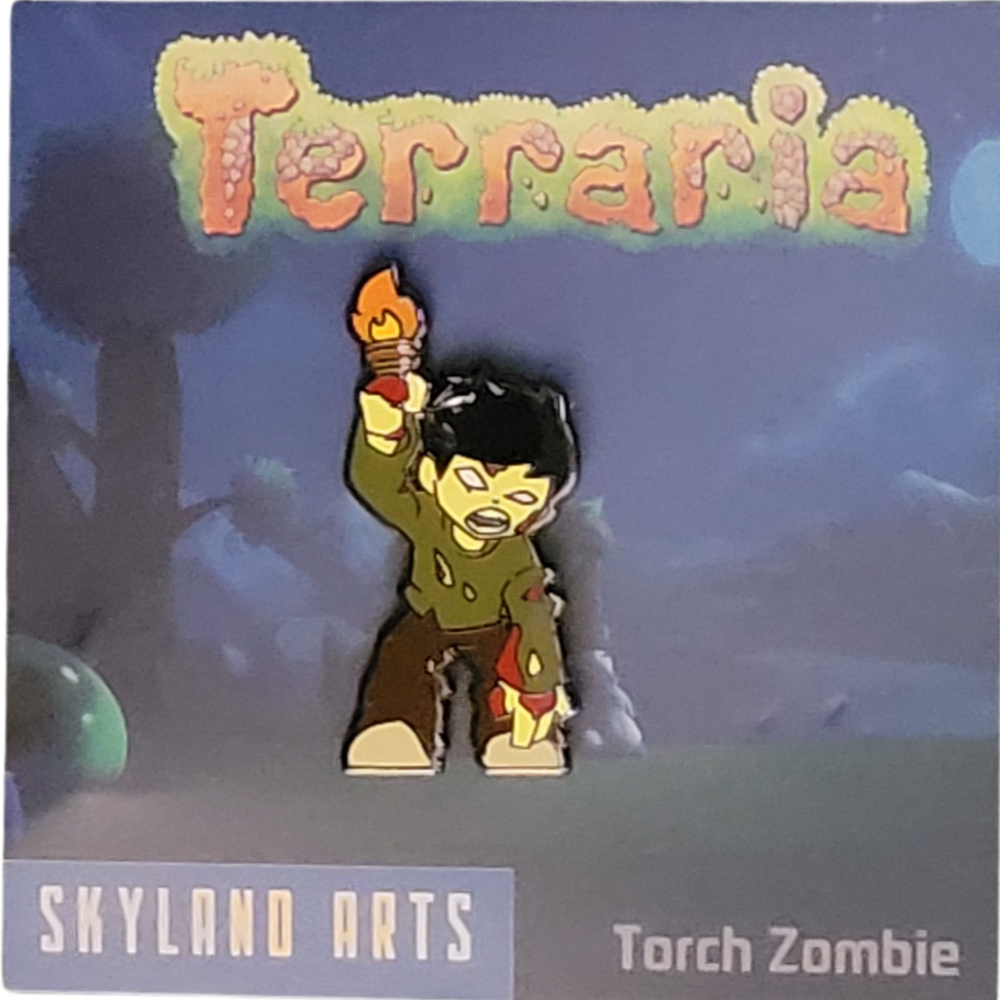 Torch Zombie Hard Enamel Pin (ONLINE ORDER ONLY)