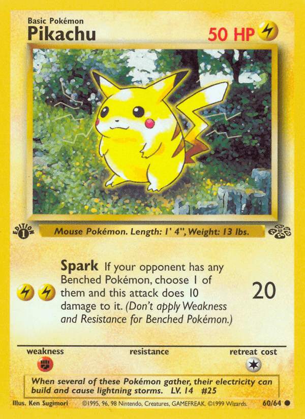 Pikachu (60/64) [Jungle 1st Edition] (Online Only)
