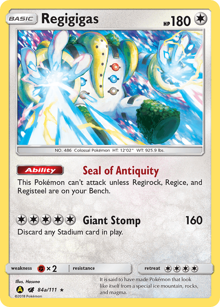 Regigigas (84a/111) (Alternate Art Promo) [Sun & Moon: Crimson Invasion] (Online Only)