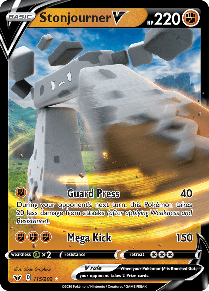 Stonjourner V (115/202) [Sword & Shield: Base Set] (Online Only)