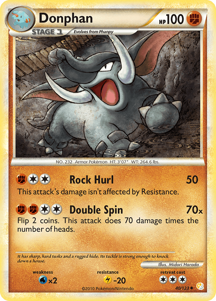 Donphan (40/123) [HeartGold & SoulSilver: Base Set] (Online Only)