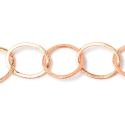 21mm and 23x21mm Copper Brushed Round & Oval Link Chain (ONLINE ORDER ONLY)