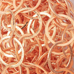 21mm and 23x21mm Copper Brushed Round & Oval Link Chain (ONLINE ORDER ONLY)