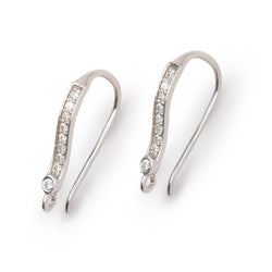 21mm Cubic Zirconia Ear Wire Set of 2 pieces (ONLINE ORDER ONLY)