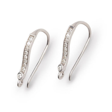 21mm Cubic Zirconia Ear Wire Set of 2 pieces (ONLINE ORDER ONLY)