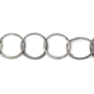 21mm&23x21mm Black Gold Plated Brushed Round &Oval Link Chain by the foot (ONLINE ORDER ONLY)