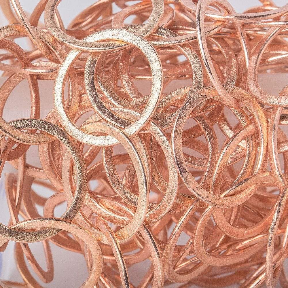 21mm & 23x21mm Rose Gold Plated Brushed Round and Oval Link Chain (ONLINE ORDER ONLY)