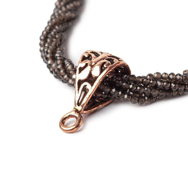 21x11mm Copper Bail with Vine Pattern Set of 4 (ONLINE ORDER ONLY)