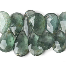 21x13-24x14mm Moss Aquamarine Faceted Pears 2.75 inch 11 Beads A (ONLINE ORDER ONLY)