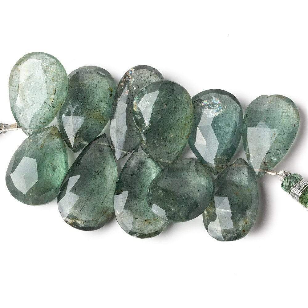21x13-24x14mm Moss Aquamarine Faceted Pears 2.75 inch 11 Beads A (ONLINE ORDER ONLY)