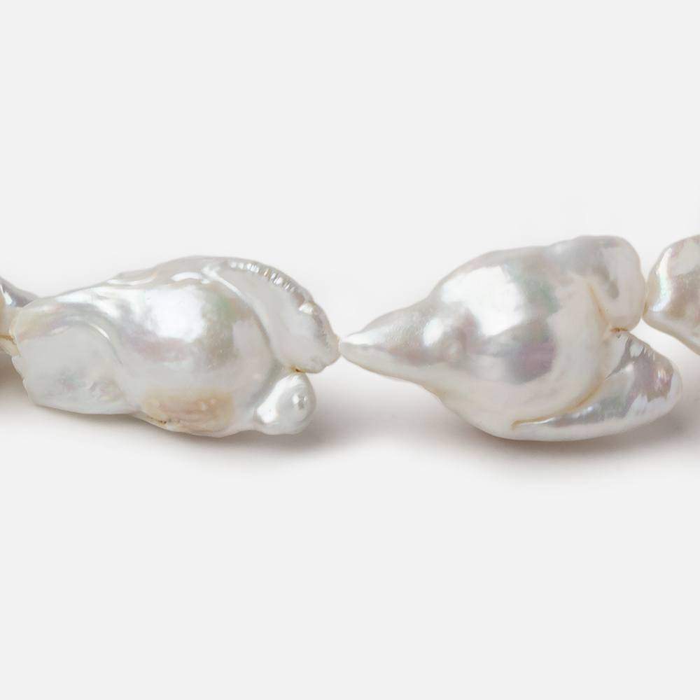 21x13-30x17mm Off White Ultra Baroque Freshwater Pearl 15 inch 15 pieces A (ONLINE ORDER ONLY)