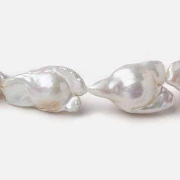 21x13-30x17mm Off White Ultra Baroque Freshwater Pearl 15 inch 15 pieces A (ONLINE ORDER ONLY)