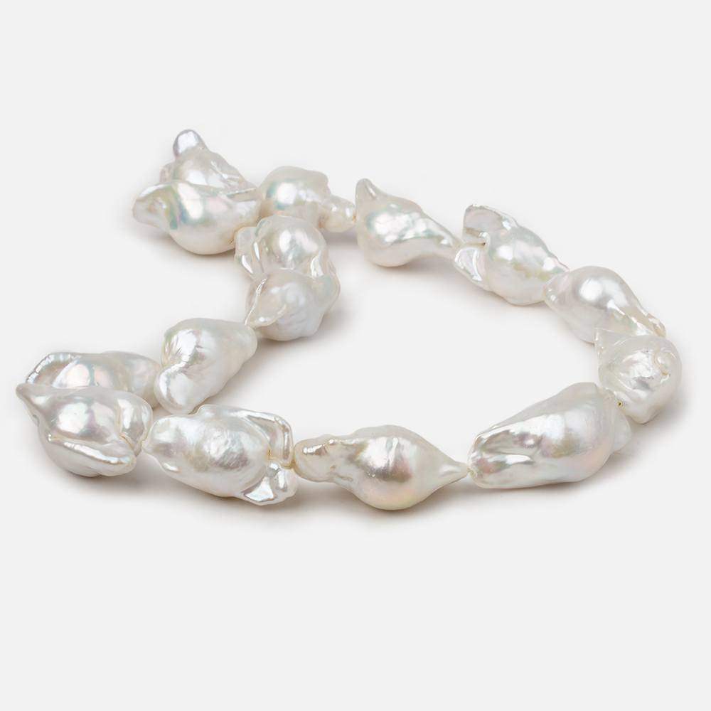 21x13-30x17mm Off White Ultra Baroque Freshwater Pearl 15 inch 15 pieces A (ONLINE ORDER ONLY)
