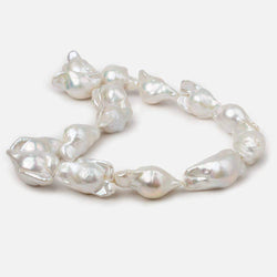 21x13-30x17mm Off White Ultra Baroque Freshwater Pearl 15 inch 15 pieces A (ONLINE ORDER ONLY)