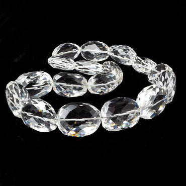 21x13x9-27x22x14mm Crystal Quartz faceted nugget beads 16 inch 17 pieces (ONLINE ORDER ONLY)