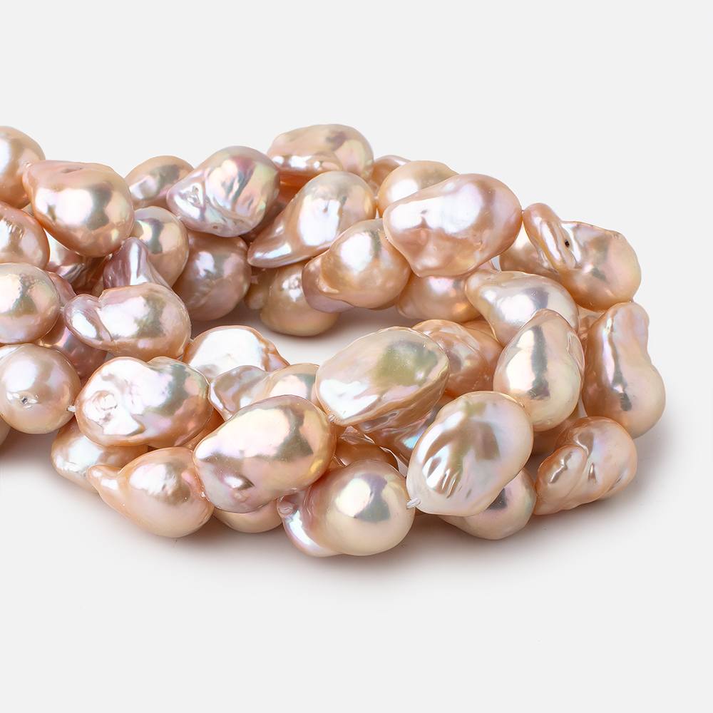 21x14-24x15mm Peach Ultra Baroque Freshwater Pearls 18 inch 18 pieces (ONLINE ORDER ONLY)