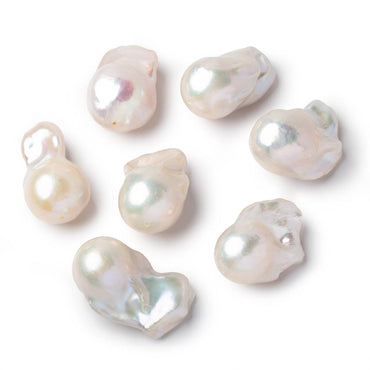 21x14-25x16mm White Ultra Baroque Freshwater Pearl Focal 1 piece (ONLINE ORDER ONLY)