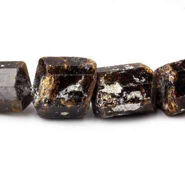 21x14-26x16mm Chocolate Tourmaline Straight Drill Natural Crystal 15 Beads (ONLINE ORDER ONLY)