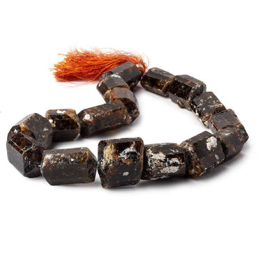 21x14-26x16mm Chocolate Tourmaline Straight Drill Natural Crystal 15 Beads (ONLINE ORDER ONLY)