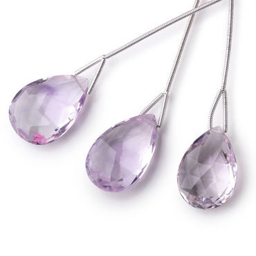 21x15-22x16mm Pink Amethyst Faceted Pear 1 Focal Bead (ONLINE ORDER ONLY)