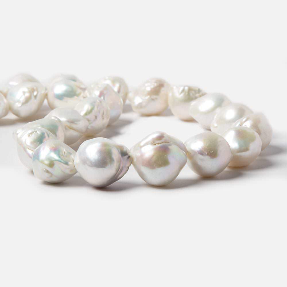 21x15-28x15mm White Ultra Baroque Freshwater Pearls 16 inch 17 pcs (ONLINE ORDER ONLY)
