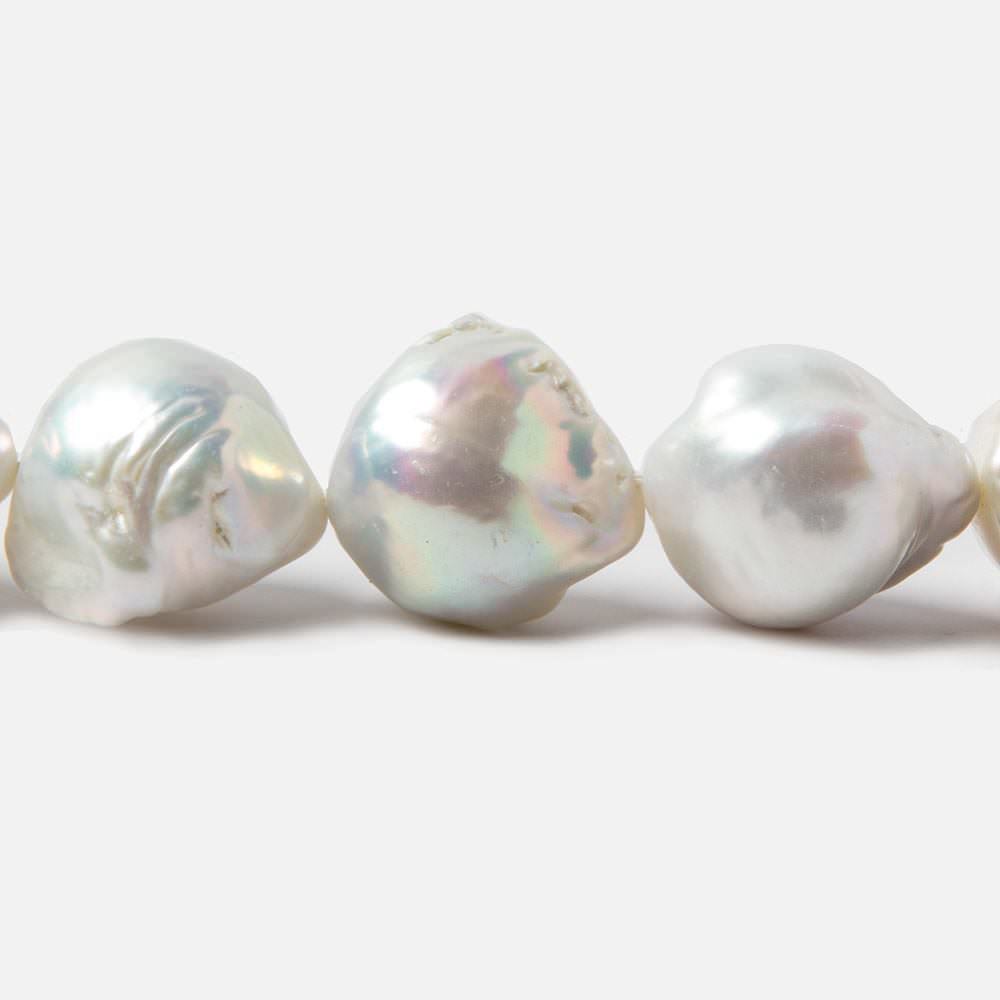 21x15-28x15mm White Ultra Baroque Freshwater Pearls 16 inch 17 pcs (ONLINE ORDER ONLY)