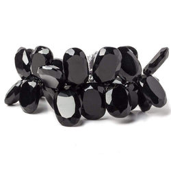 21x16-26x16mm Black Onyx Top Drilled Bevel Faceted Oval Beads 8 inch 27 pcs (ONLINE ORDER ONLY)