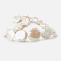 21x19-24x20mm Cream Ultra Keshi Freshwater Pearls 16.5 inch 19 pieces (ONLINE ORDER ONLY)
