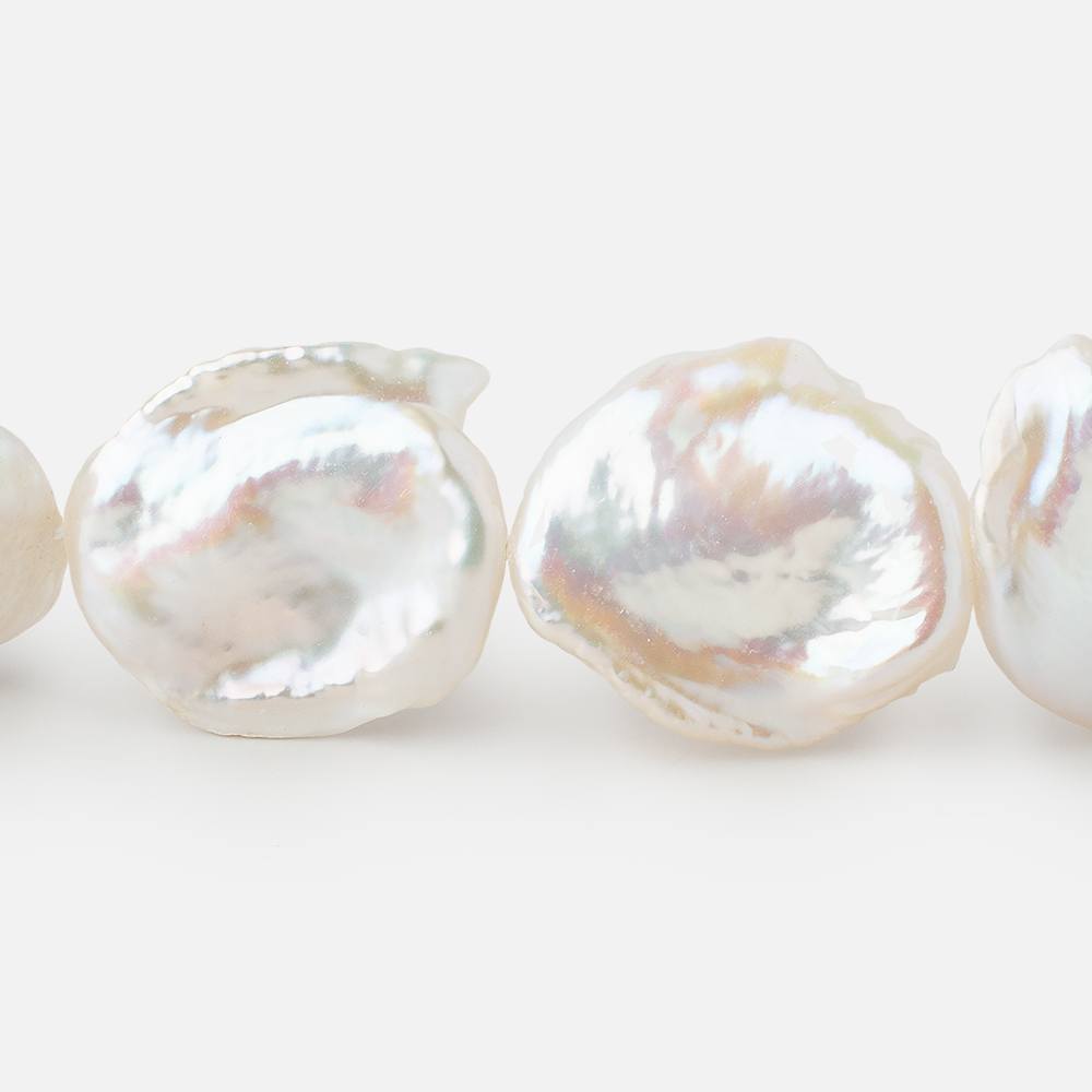 21x19-24x20mm Cream Ultra Keshi Freshwater Pearls 16.5 inch 19 pieces (ONLINE ORDER ONLY)