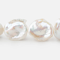 21x19-24x20mm Cream Ultra Keshi Freshwater Pearls 16.5 inch 19 pieces (ONLINE ORDER ONLY)