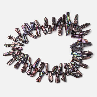 21x8-25x9mm Peacock Top Drill Biwa Freshwater Pearls 16 inch 63 beads (ONLINE ORDER ONLY)