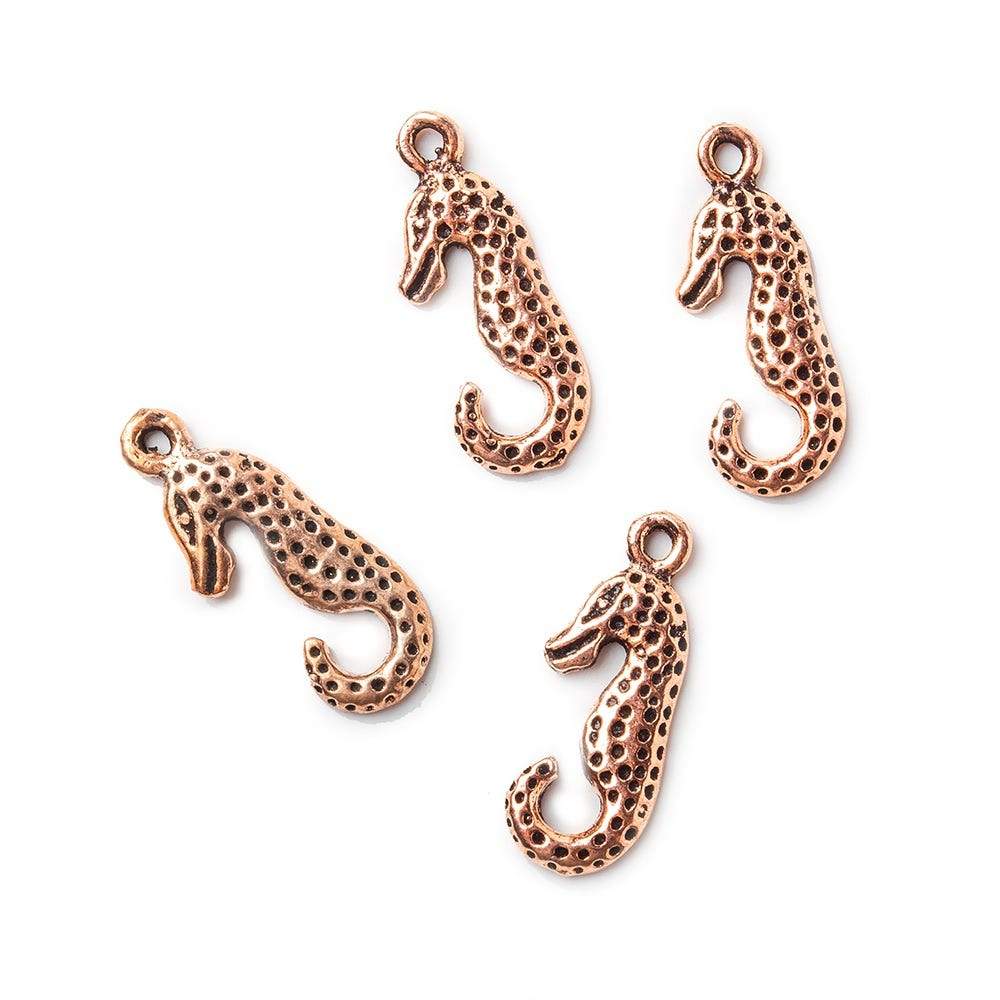 21x8mm Copper Finding Seahorse Charm Set of 4 (ONLINE ORDER ONLY)