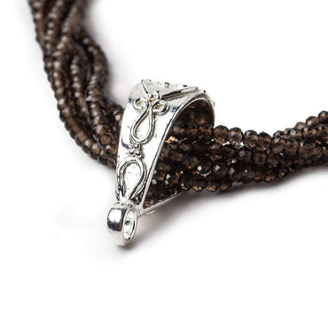 21x8mm Sterling Silver Bail Filigree Heart Design 1 finding (ONLINE ORDER ONLY)