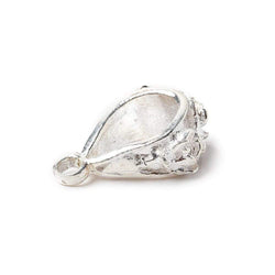 21x9mm Sterling Silver Three Roses Bail 1 Finding (ONLINE ORDER ONLY)