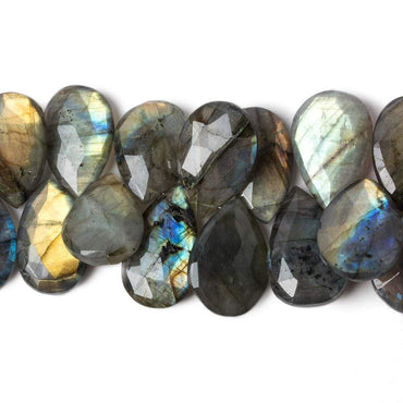 22-23mm Labradorite Faceted Pear Beads 8 inch 32 pieces (ONLINE ORDER ONLY)