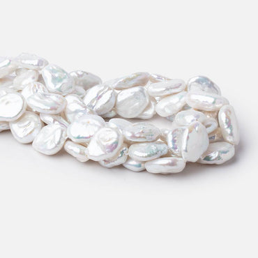 22-24mm Rosé White Flat Baroque Freshwater Pearls 15.5 inch 16 Beads AA (ONLINE ORDER ONLY)