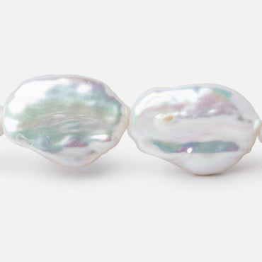 22-24mm Rosé White Flat Baroque Freshwater Pearls 15.5 inch 16 Beads AA (ONLINE ORDER ONLY)