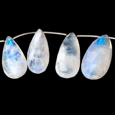 22-25mm Rainbow Moonstone Faceted Pear Beads 8 inch 13 pieces (ONLINE ORDER ONLY)
