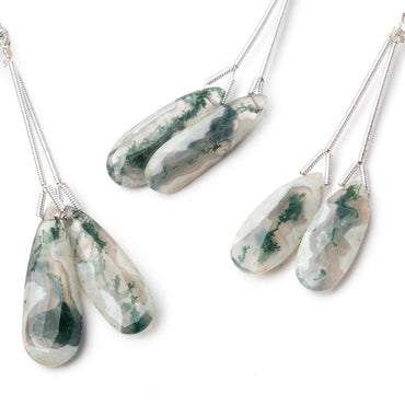 22-30mm Peacock Solar Quartz Faceted Pear Set of 2 Focal Beads (ONLINE ORDER ONLY)