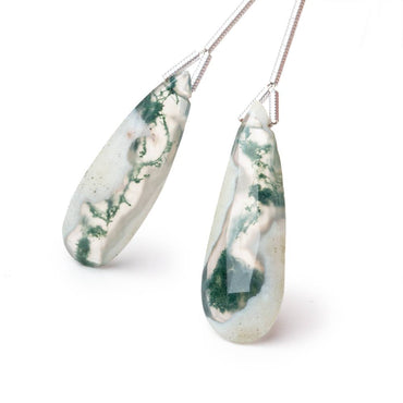 22-30mm Peacock Solar Quartz Faceted Pear Set of 2 Focal Beads (ONLINE ORDER ONLY)