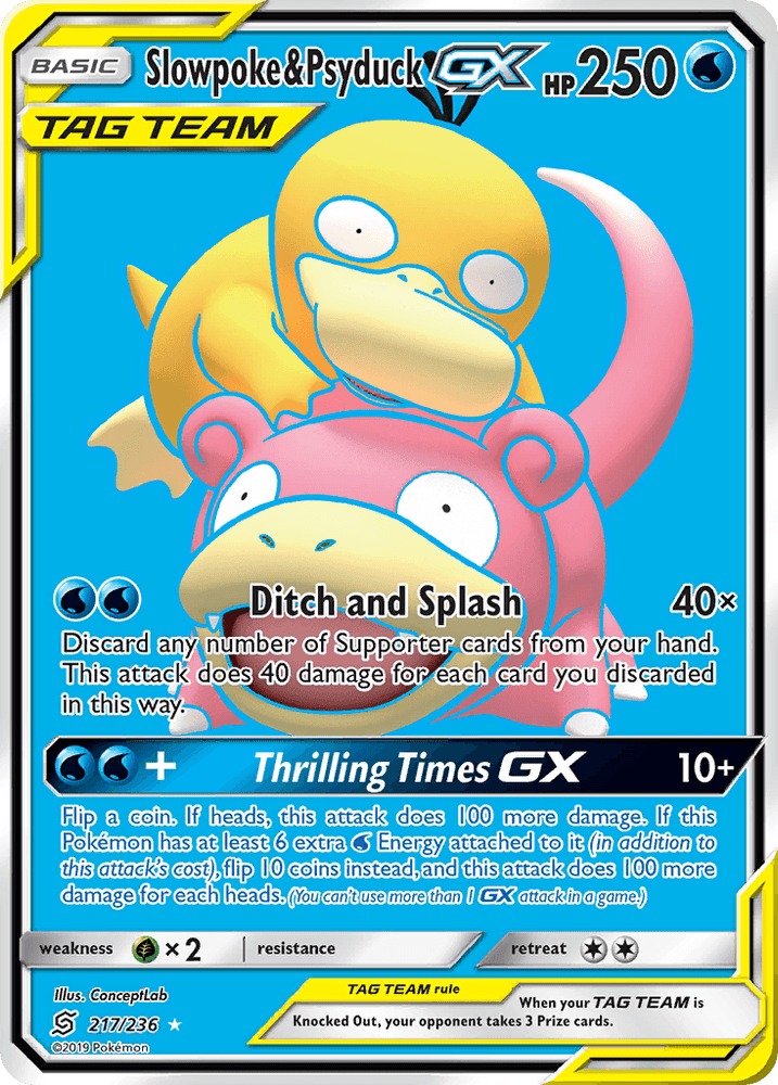 Slowpoke & Psyduck GX (217/236) [Sun & Moon: Unified Minds] (Online Only)